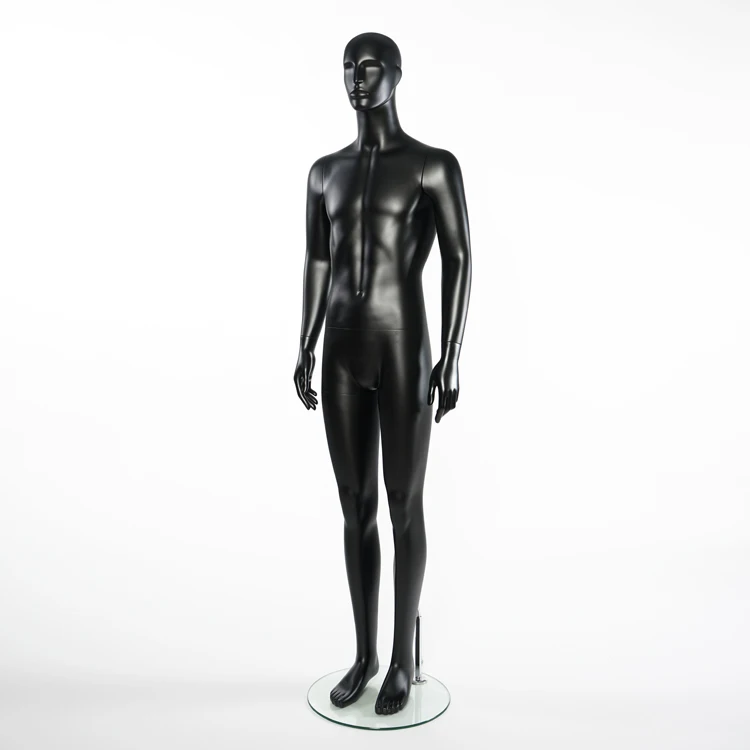 Top grade standing black mannequin full body male mannequin for clothing store display