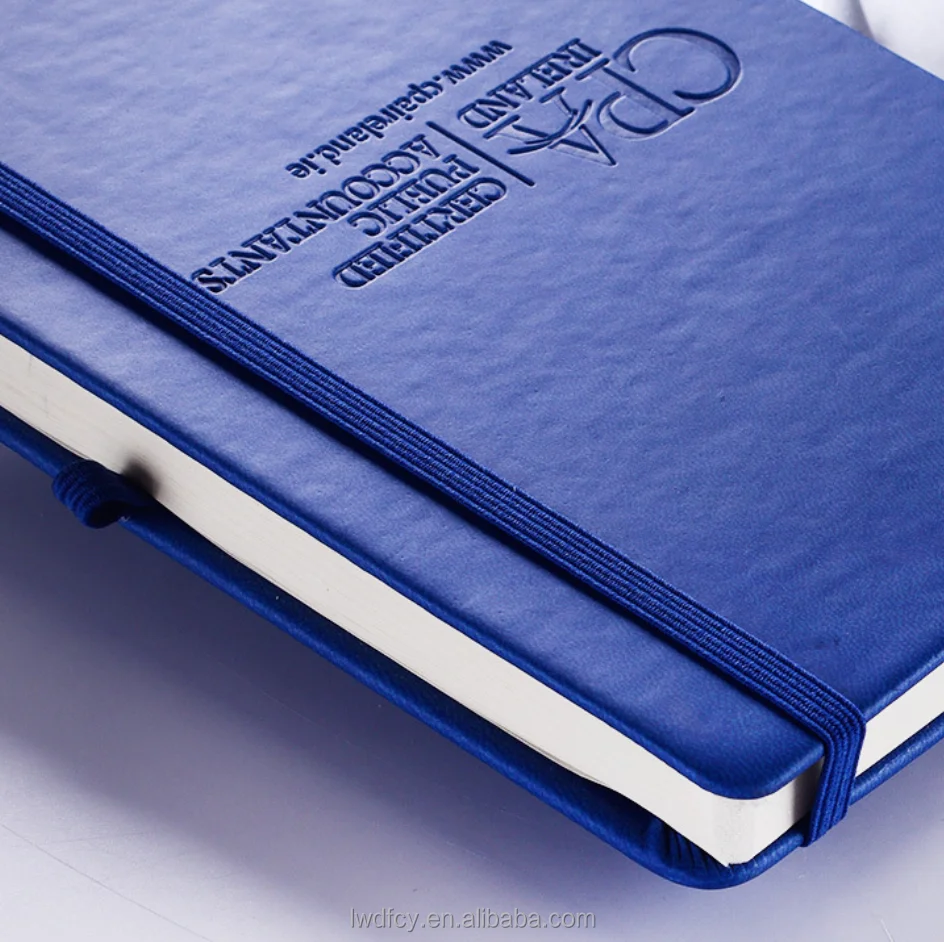 
2017 Custom high quality leather daily notebook planner with belt 