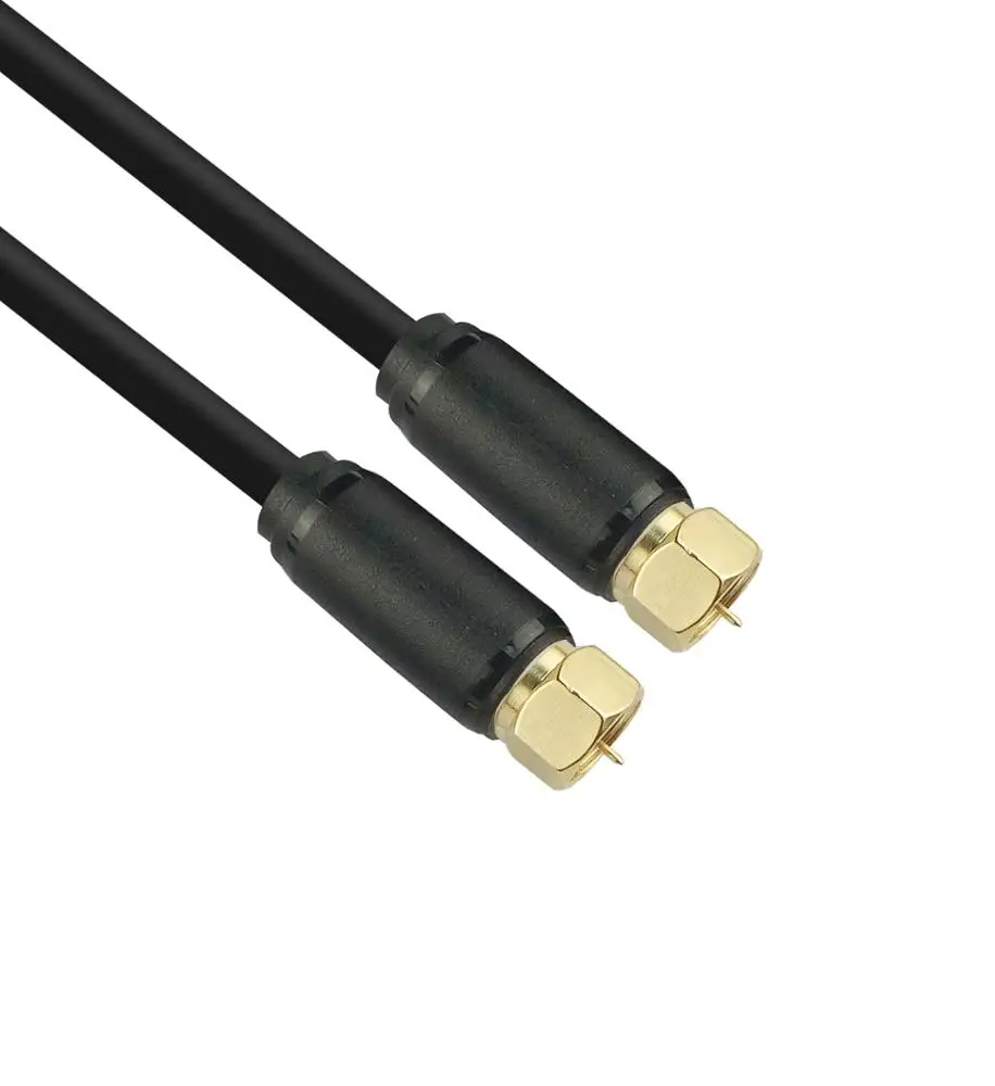 Satellite Coaxial Cable F to F Tv Cable Coaxial Screw Connector Coaxial Cable for Cctv Lead for Sky BLACK GOLD Electronic CCS,BC