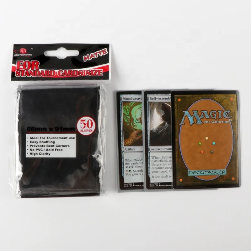 Wholesale Black Trading Card Sleeves For Mtg From Dongguan Factory