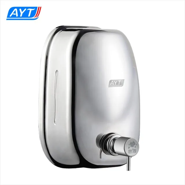 Industrial 1600ml big capacity hotel metal stainless steel lockable refillable hanging shampoo foam soap dispenser