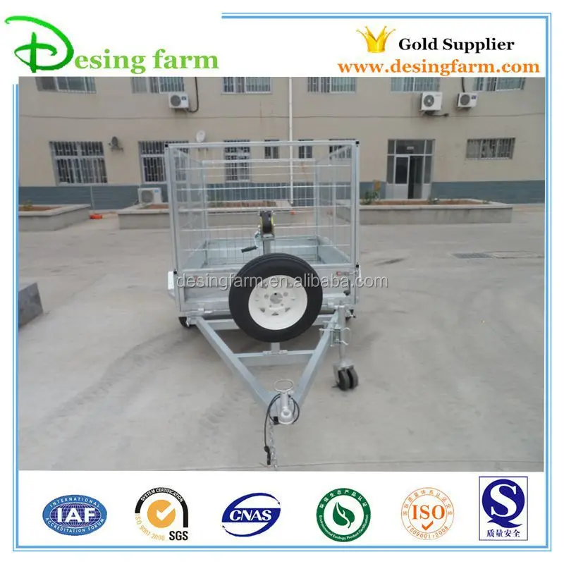 7x5 galvanized tipper box trailer with cage
