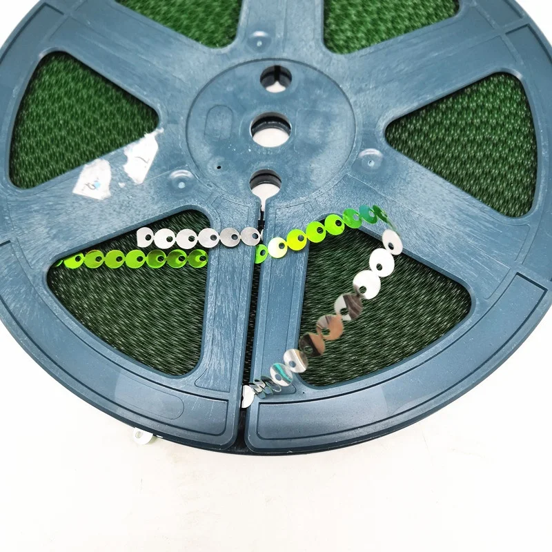 Garment Accessories 5mm two sided Round Sequins Reel side hole spangle sequins