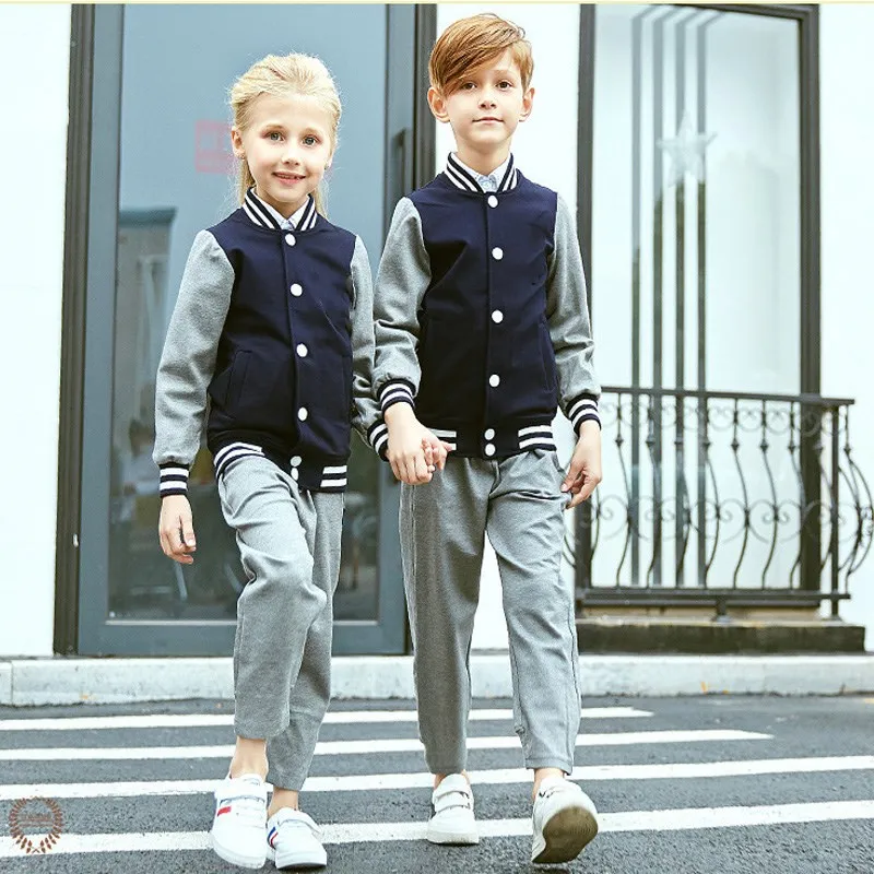 
School Uniform for Children Jackets OEM Designs Custom Primary School Uniform for Boys Girls Clothes 