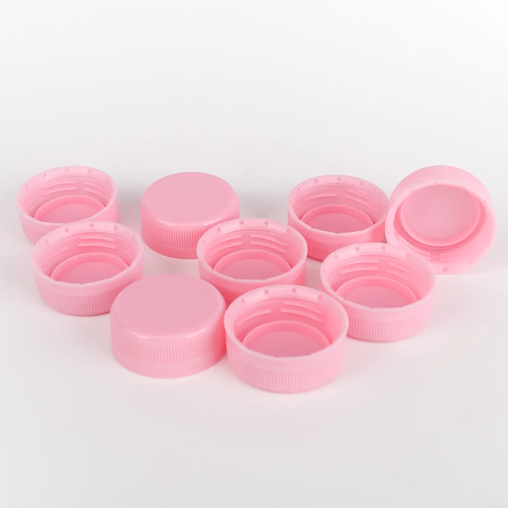 Cheap pe color non-spill 38mm snap on qingdao tamper evident pink plastic bottle preform caps for 5 gallon water bottles