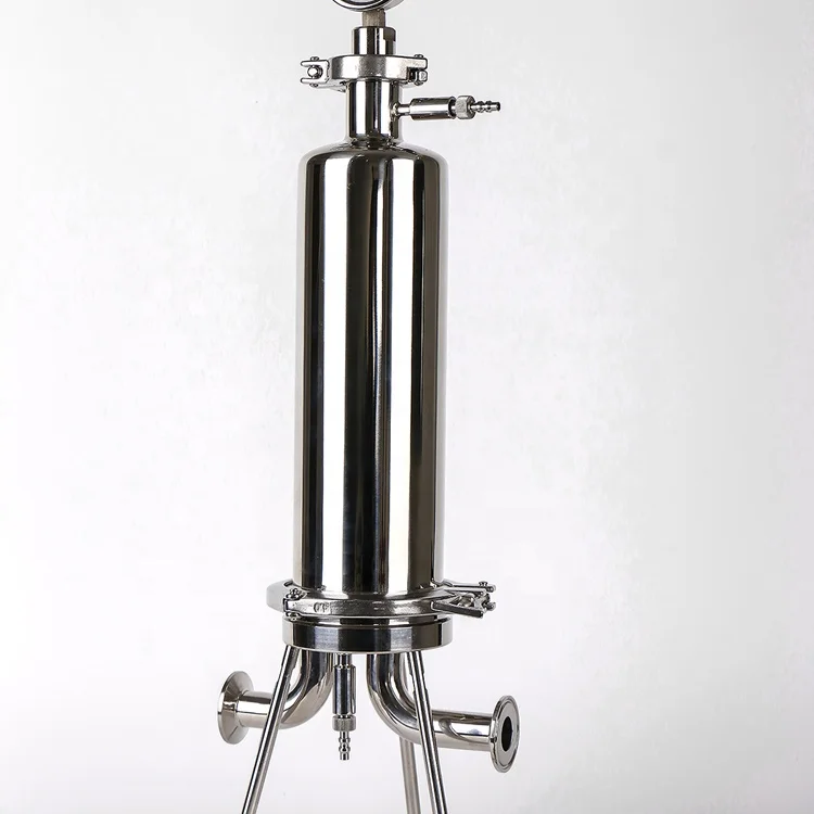 SS 316 L Sanitary Cartridge Wine Beer Filter Housing For Wine Beer Pharmacy