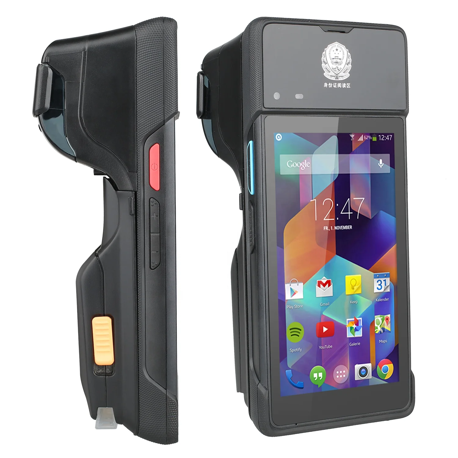 handheld PDA with alcohol tester printer and barcode for Traffic police