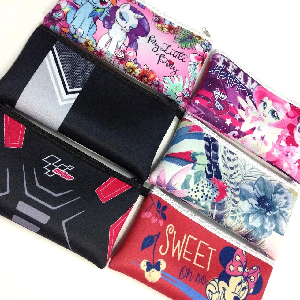 Фабрика OEM печать на заказ только неопреновый пенал держатель сумка молнии ручка