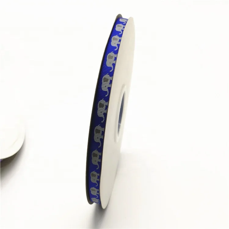 Wholesale In Stock Custom Logo Animal Printed Polyester Grosgrain Ribbon