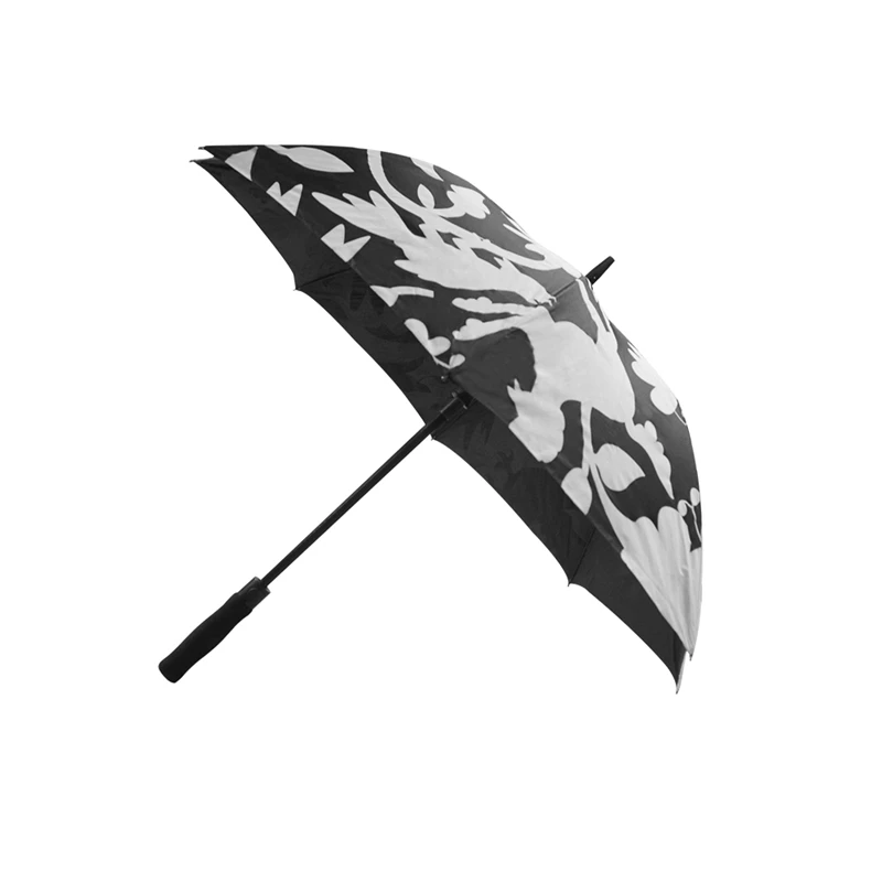 New invention unique products 23 inch fiberglass stick umbrella change color when wet