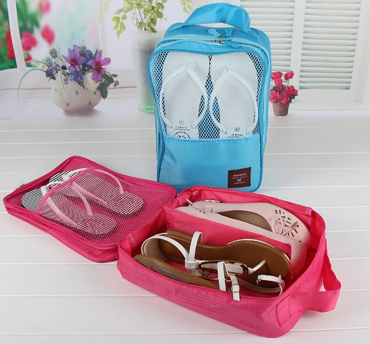Mesh breathable travel storage shoe bag travel organizer handbag