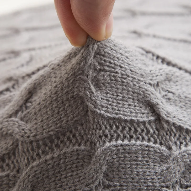 Cushion Covers for Office Chair And Home Decor Acrylic wool knitted pillow