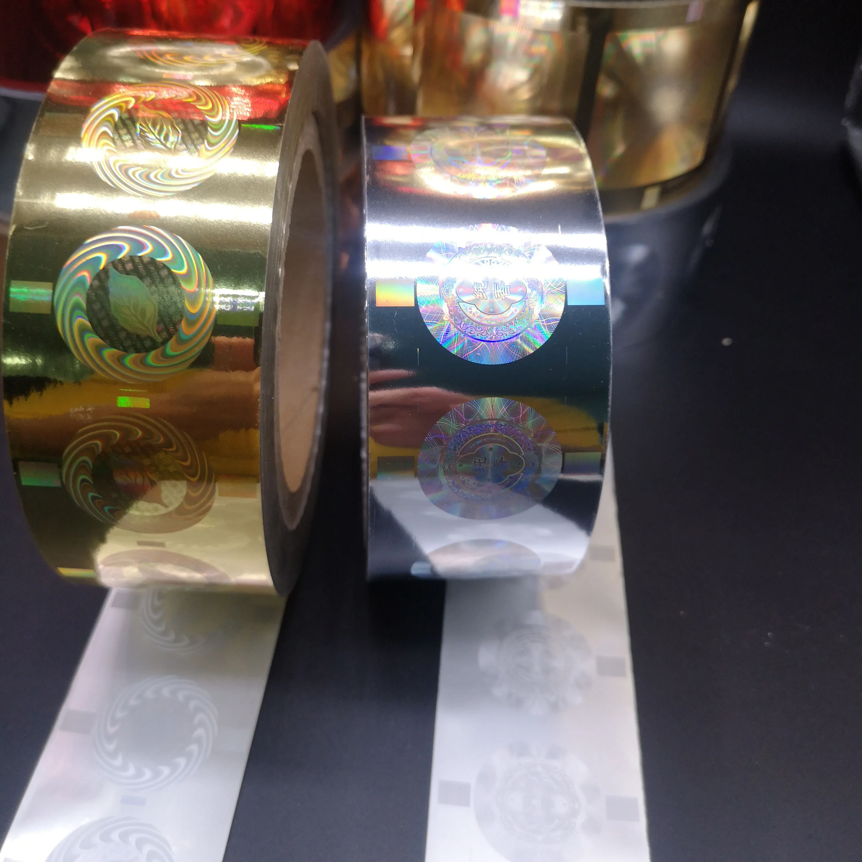 Holographic laser rainbow silver transfer stamping transparent foil