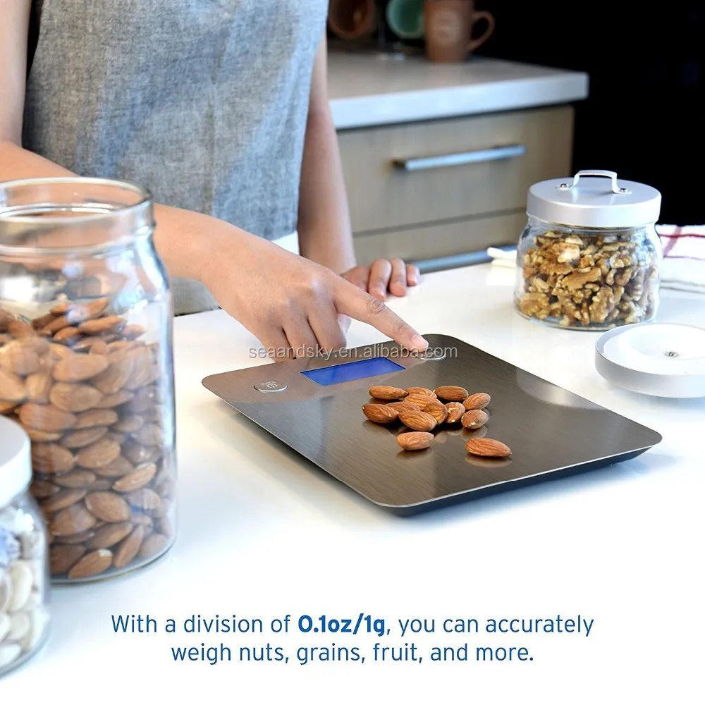 Stainless Steel Platform 11lb 5kg Digital Kitchen Scale