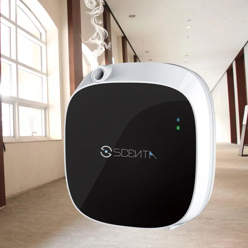 SCENTA Battery Operated Wall Mounted Fragrance Scent Oil Diffuser Smart App Controlled Aroma Air Diffuser
