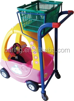 Kids Shopping Trolley Cart With funny Toy Child Car Seats