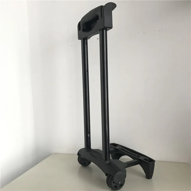 Suitcase Hardware Handle Spare Part Telescopic Luggage Cart Handle Frame With Wheels For Travel Bag