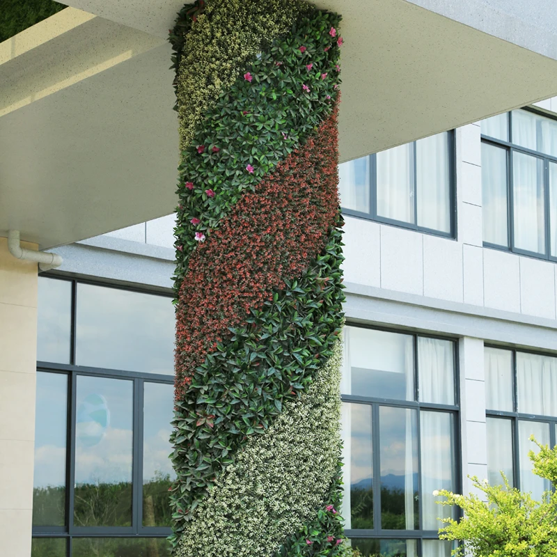 
customized design artificial boxwood panel for indoor plastic plants artificial green wall grass artificial green mat 