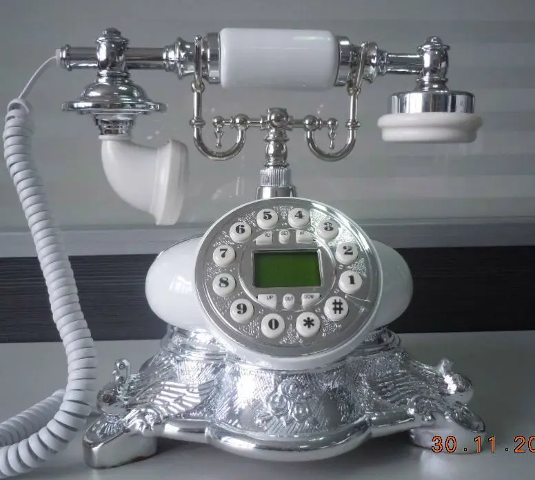 Ретро телефон белый нефрит рубчатый телефон для продажи MS-8300B