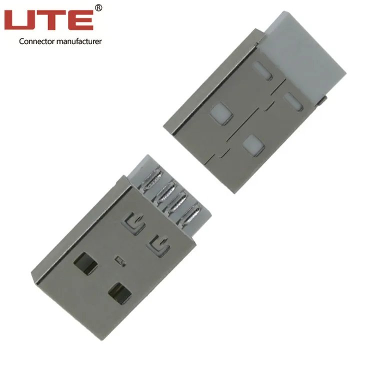 4 Pin mini A Type Male Plug Right Angle PCB Mount USB Header Connector