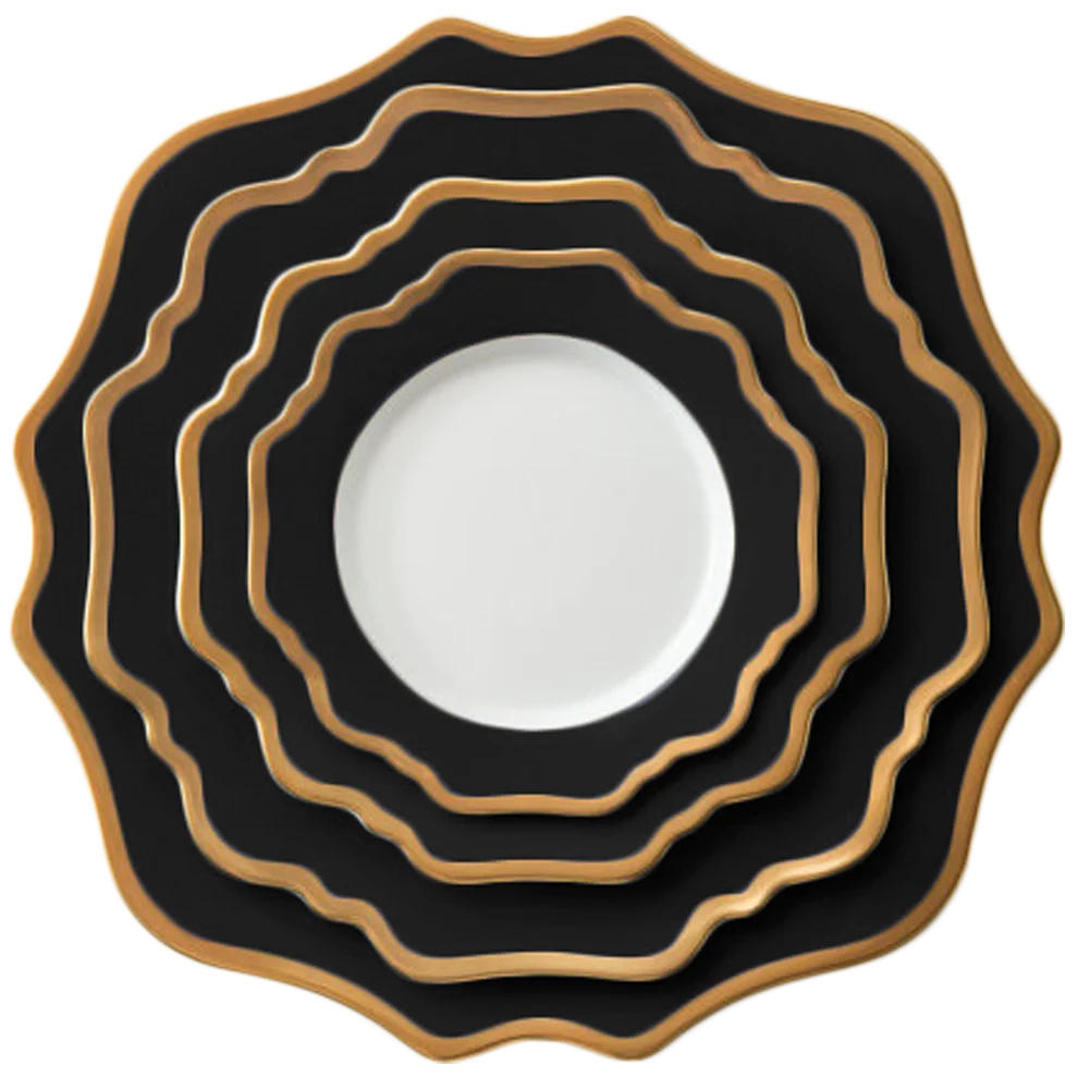 Great brand custom gold plates set for restaurant wedding dinnerware set