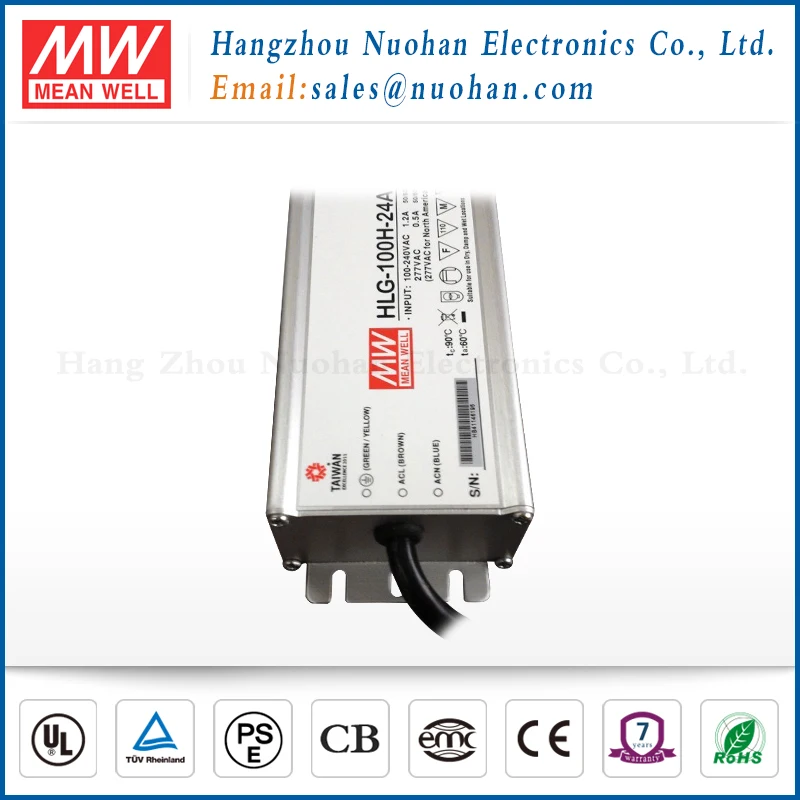 Mean well HLG-100H-24 100W 24v dimmable led driver 100w 24v driver