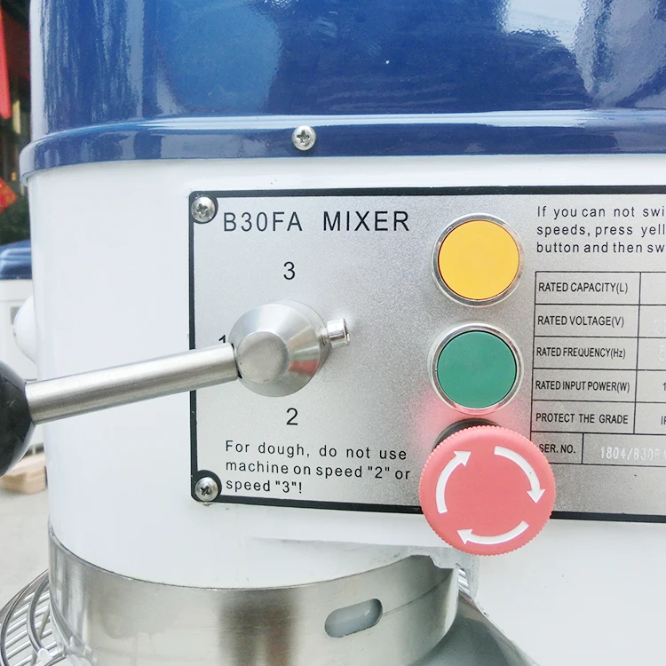 Professional Bakery Equipment 30L Food Mixer Countertop Planetary Food Mixer