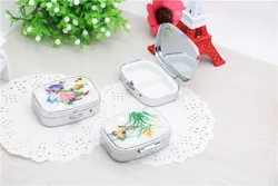 Portable Metal pill storage cases Travel pill box could make custom LOGO PB-001