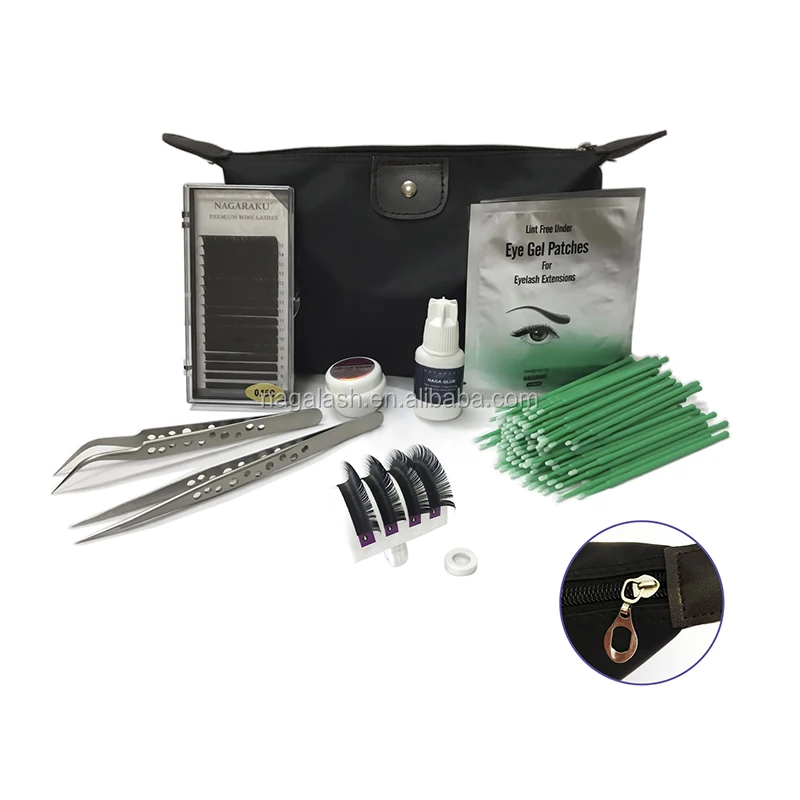 NAGARAKU Portable Eyelashes Extension Kit, 8 different ingredients Makeup Set ,tools eyelash eyelashes