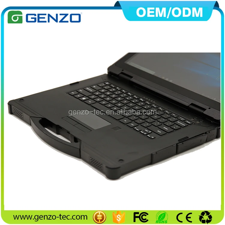 2 Year warranty 14 inch Fully industrial rugged sunlight readable notebook computer with Fingerprint Scanner and with lan port