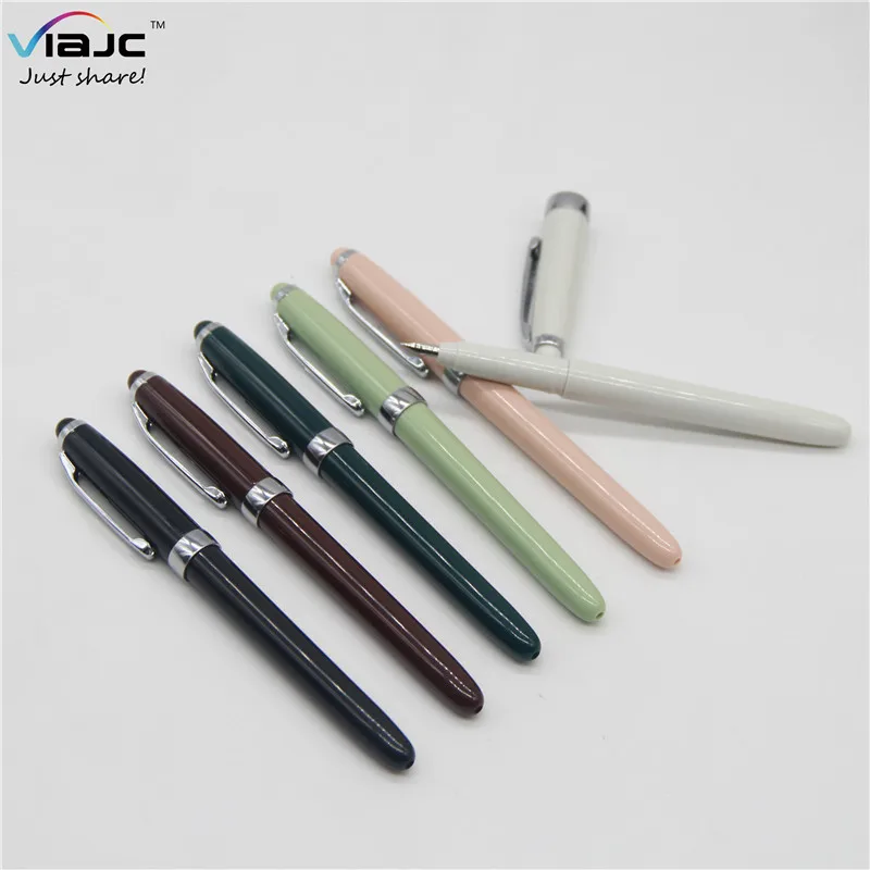 2019 transparent fountain pen custom retractable ink for executive gifts