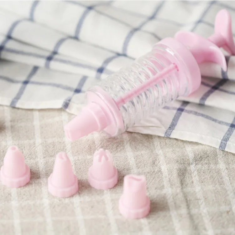 NEW! Icing Cake Decorating Tool Set - Piping Syringe Tools + 8 Pcs Nozzles