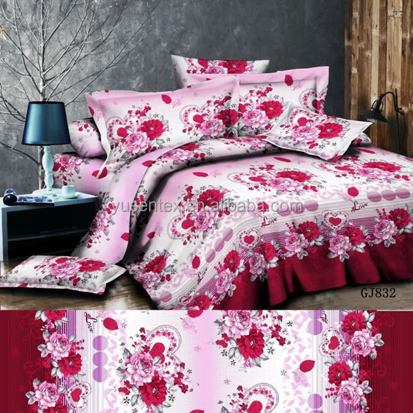 Cheap china factory polyester pigment print fabric for bedding bed sheet fabric high quality 100 polyester microfiber fabric