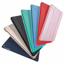 Leather smart flip kids tablet silicone case cover for iPad