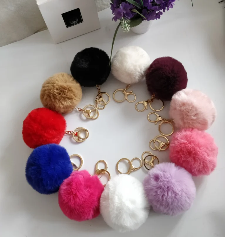China Supplier artificial fur 6 to 15 cm long or short hair plush faux fur pom pom fake fur ball