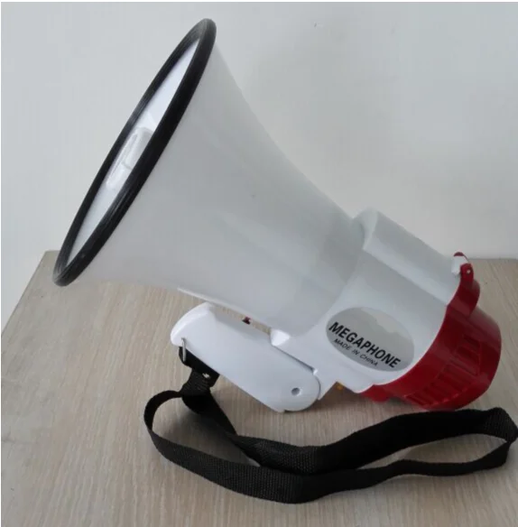 10W Portable siren recorder speaker box megaphone with 6V rechargeable battery