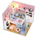 Handmade Doll House Furniture Miniatura Diy Doll Houses Miniature Dollhouse Wooden Toys For Children Grownups Birthday