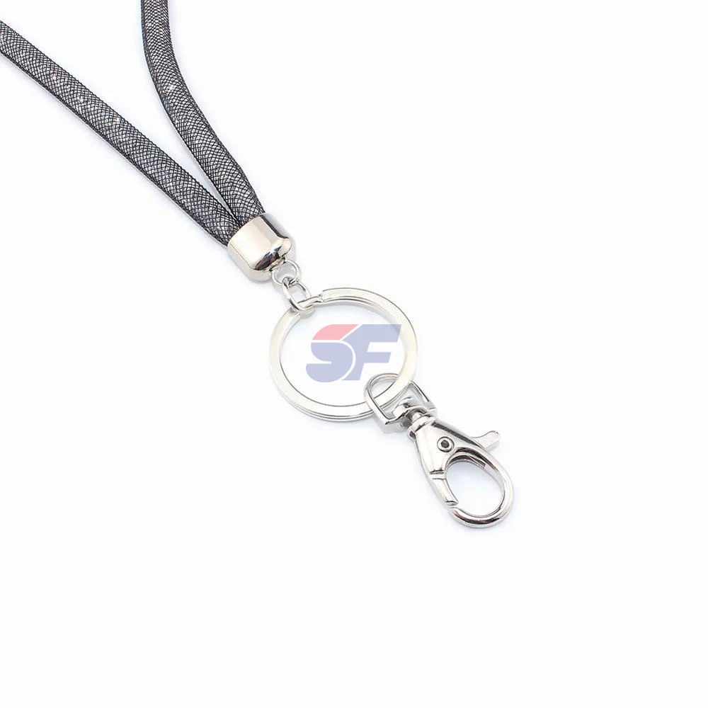 Hot selling wholesale diamond crystal rhinestone badge lanyards