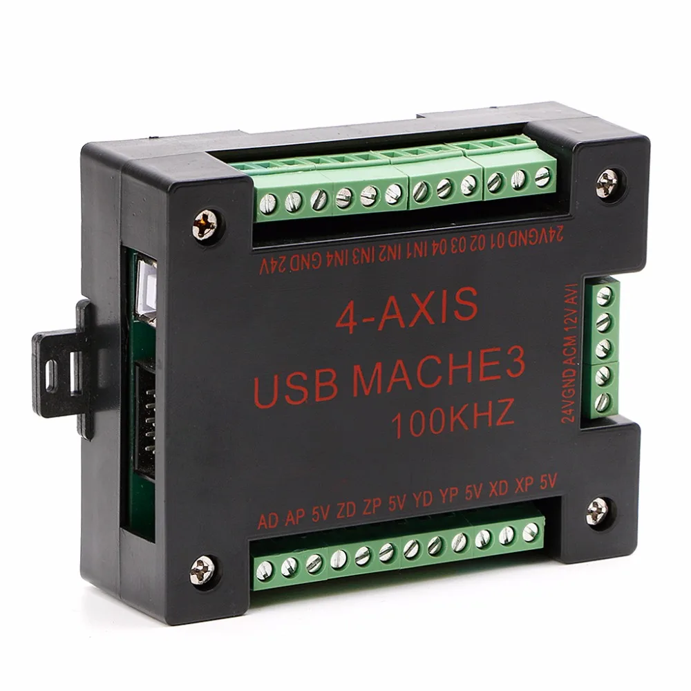 
CNC USB MACH3 100Khz Breakout Board 4 Axis Interface Driver Motion Controller 