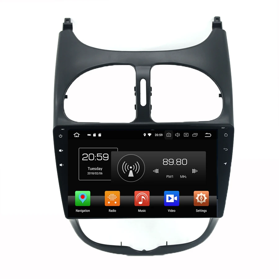 9 inch android 10.0 car dvd player for PEUGEOT 206 octa core 4G RAM 128G ROM RADIO STEREO NAVIGATION AUTO MANUAL