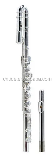 China made silver plated alto flute popular grade with case