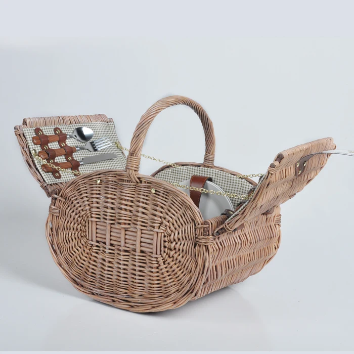 Bulk Hand Woven Round Kids Natural Food Storage Willow Wicker Hamper Baskets