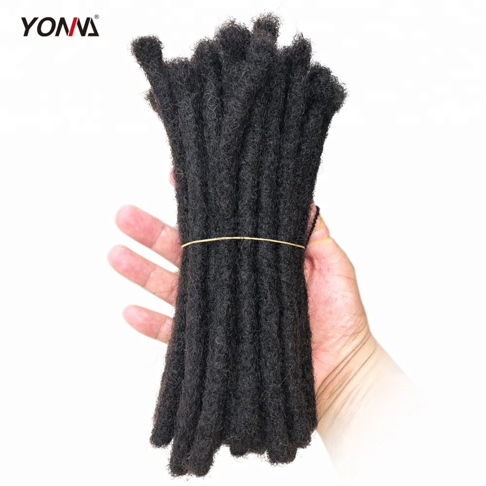 Tight Afro Kinky Hair Bulk Hair 100% Human Hair For DreadLocks Off Black #1B 8 inch