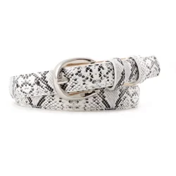 Fashion Factory Snake Print Thin PU Dress Waist Belt Multicolor