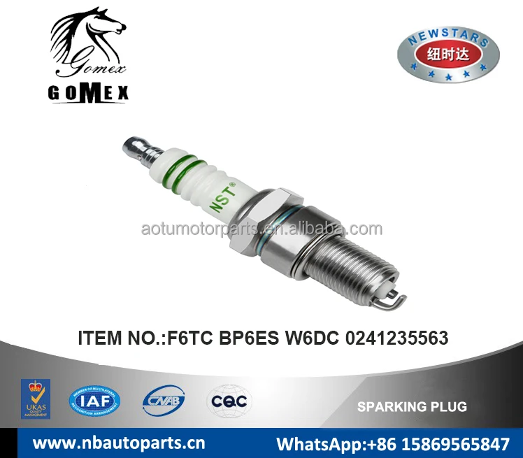 
High Quality Auto Spark Plug F6TC BP6ES W6DC 0241235563 for ALFA ROMEO ARMSTRONG SIDDELEY ASTON MARTIN AUSTIN .etc. 