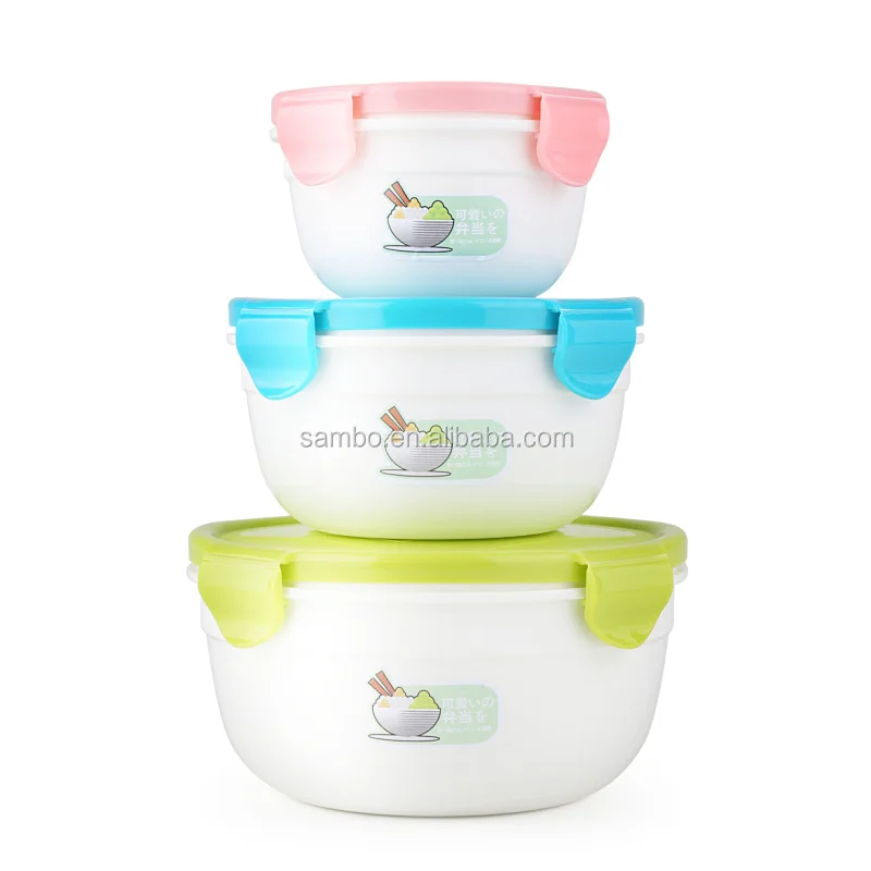 Round Kids Plastic Lunch Box