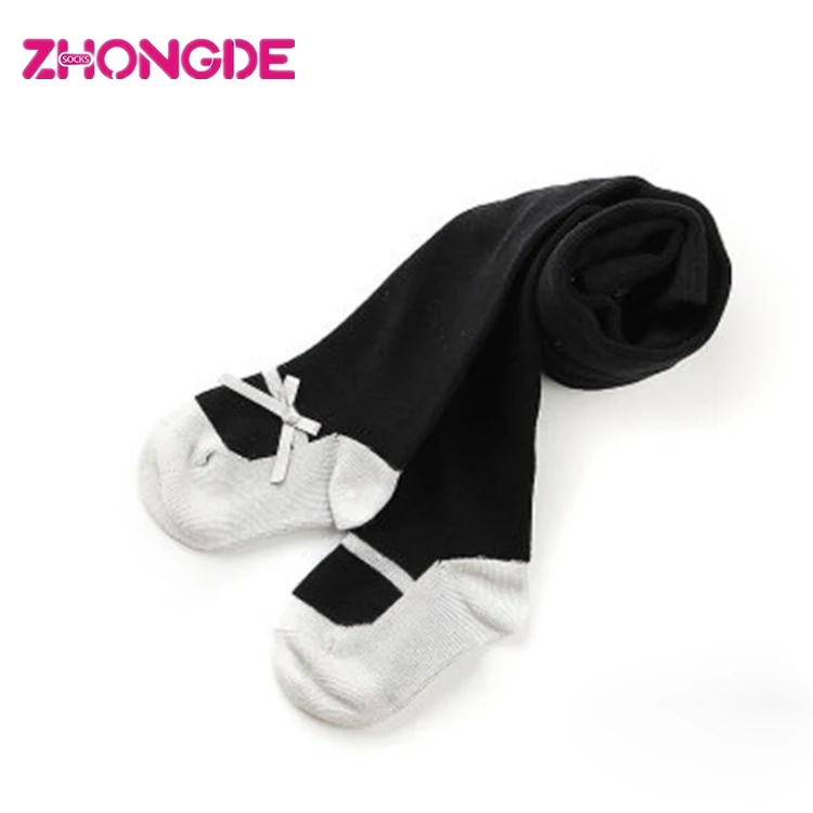 Custom cotton korean tube jacquard tights for girl