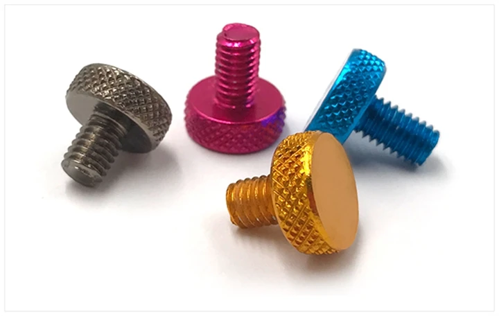 High quality anodized colored aluminum thumb screw with all kinds color