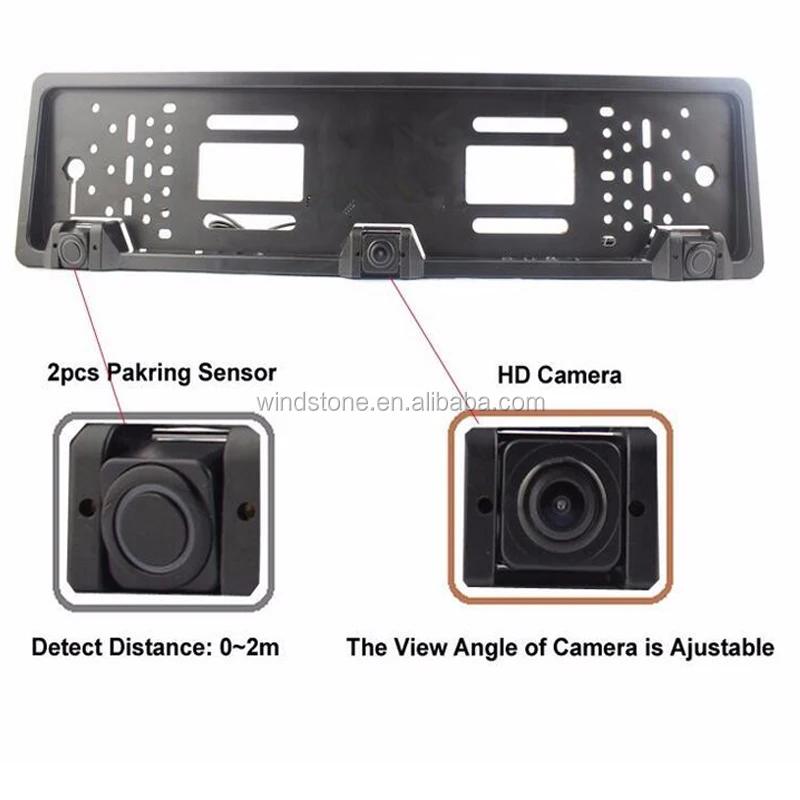 
Parking Rear Car Camera EU European Russia Car License Rear View Camera Plate Frame Two Reversing 