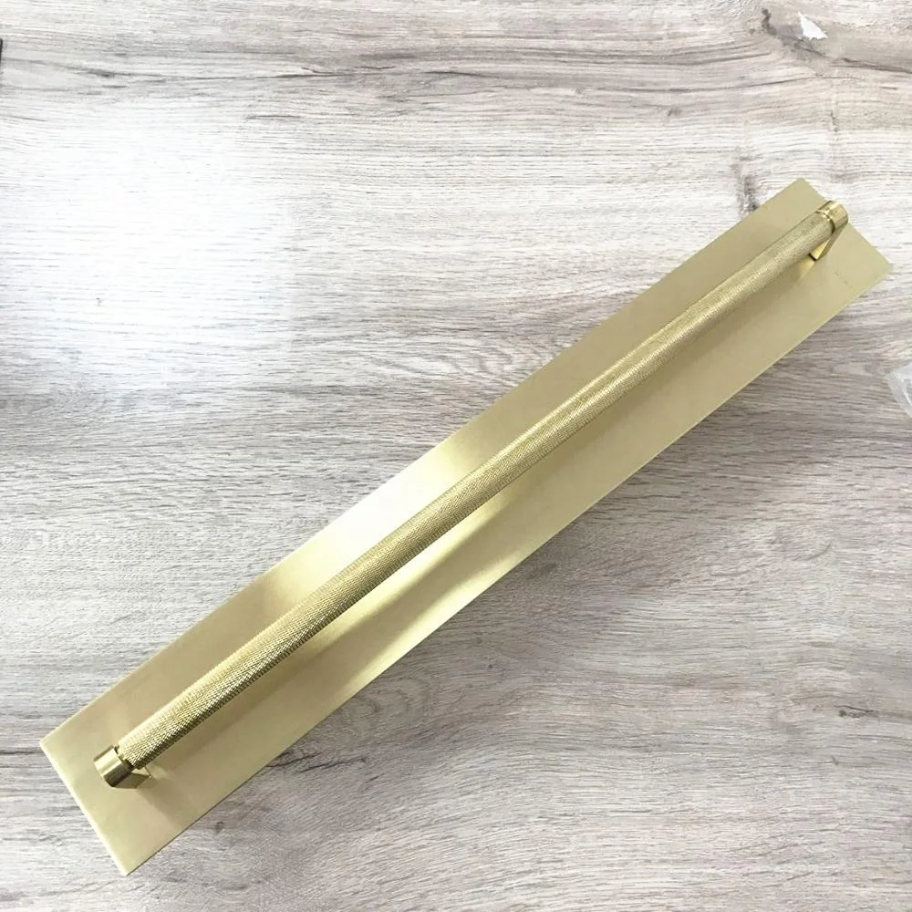 Meilv фурнитура длинного РАЗМЕРА 448 мм CC черный золотой Латунный Шкаф Дверь Ящик текстурная ручка тянуть с одной пластиной